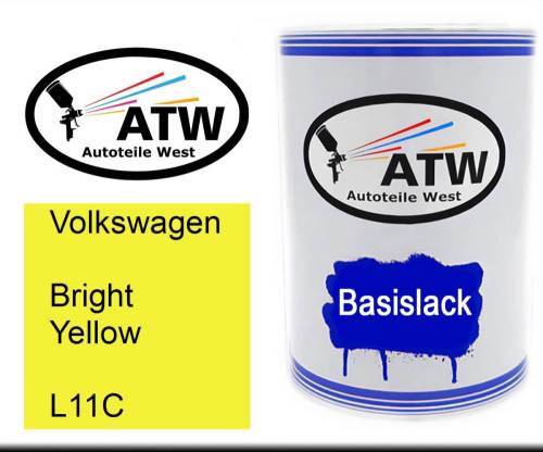 Volkswagen, Bright Yellow, L11C: 500ml Lackdose, von ATW Autoteile West.